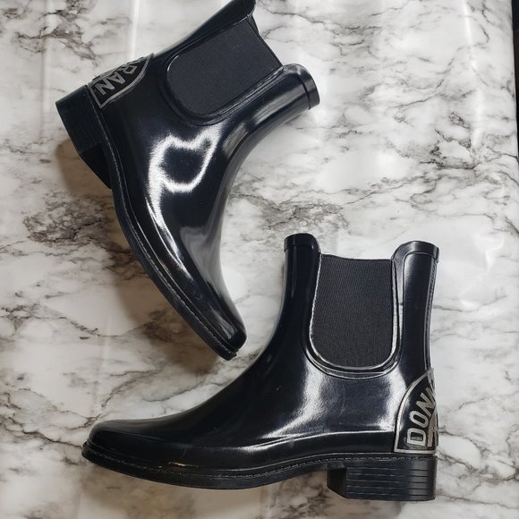 Donna Karan Shoes - Donna Karan NY DKNY Black Rubber Rain Boots